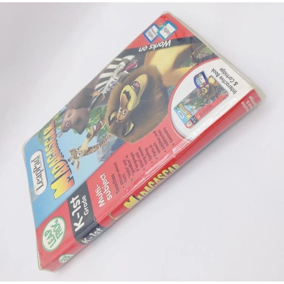 Leap Frog LeapPad K-1ST Madagascar Interactive Book & Cartridge Reading Learnin - Picture 2 of 12